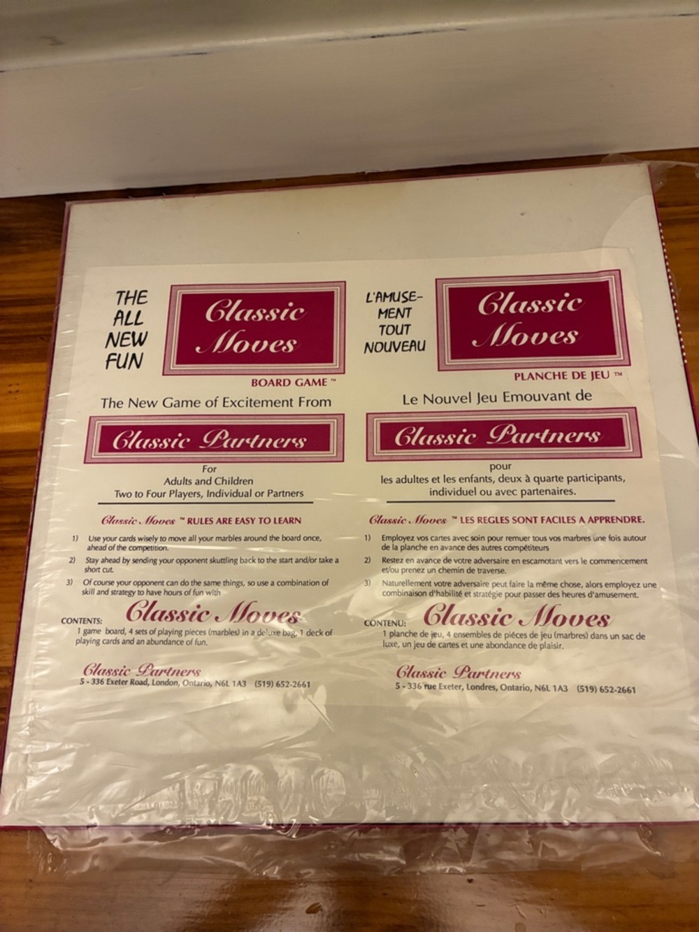 Classic Moves Board Game - Hot Pink Box - Picture 2 of 7